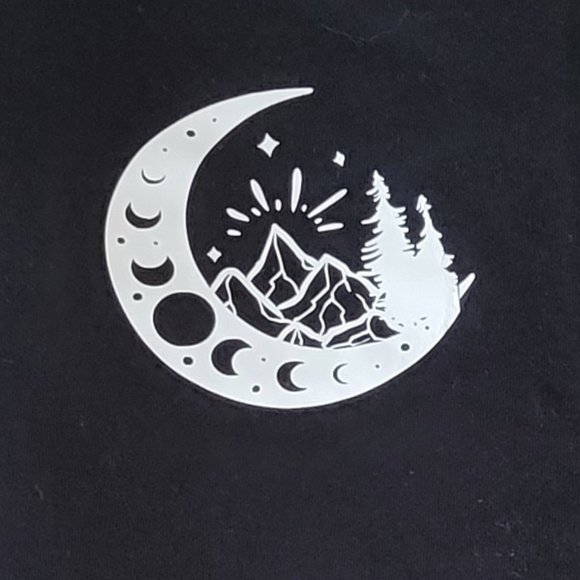 Moon's & Mountain's Print Crew Neck T-Shirt - Picture 2 of 6